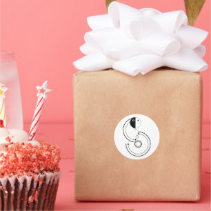 Snake zodiac classic round sticker