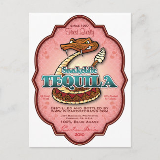 Snakebite Tequila Postcard