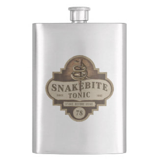 Snakebite Tonic Halloween Party Vintage Hip Flask