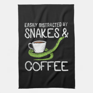 Snakes and Coffee Tea Towel