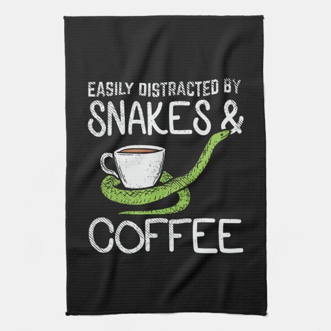 Snakes and Coffee Tea Towel (Vertical)