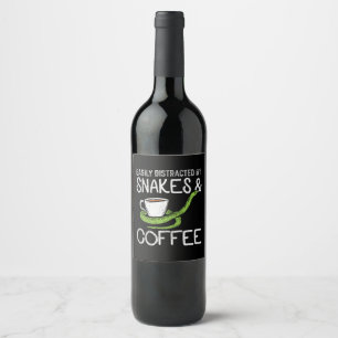 Snakes and Coffee Wine Label