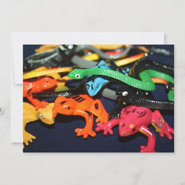 Snakes and Frogs Invitation (Front)