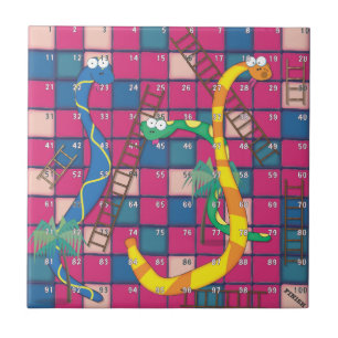 Snakes and Ladders Ceramic Tile