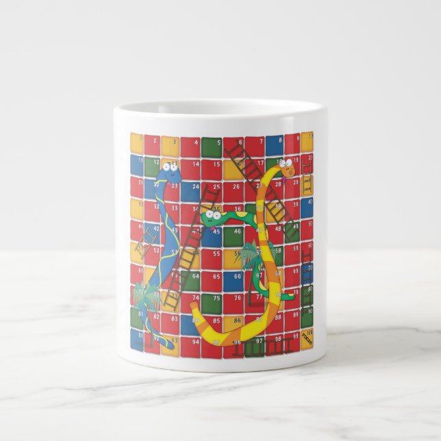 Snakes and Ladders Large Coffee Mug (Front)