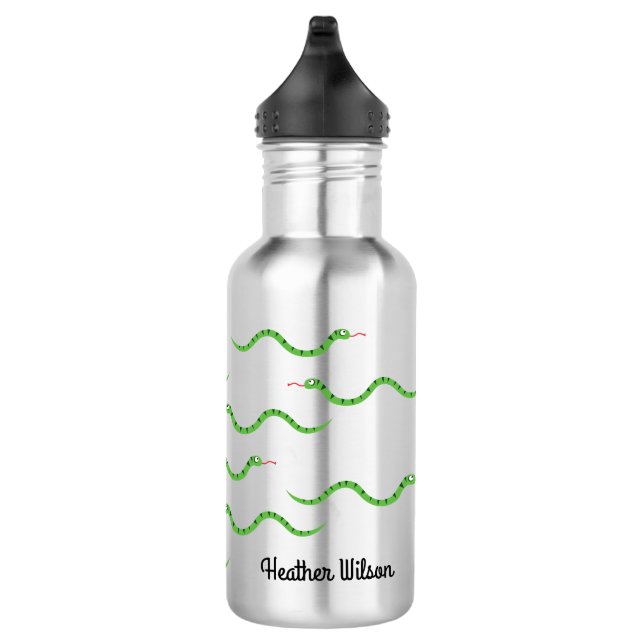 Snakes Kids Reptiles Water Bottle with Name (Right)