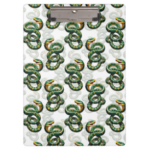 Snakes Pattern Design - White Clipboard
