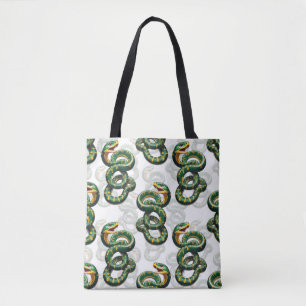 Snakes Pattern Design - White Tote Bag