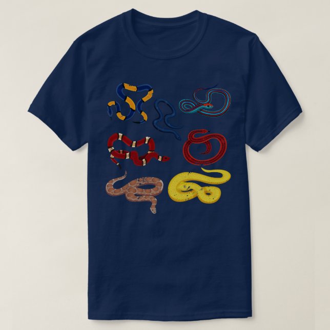 Snakes Reptile Animal Pet Venom Snake T-Shirt (Design Front)