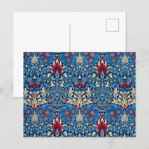 Snakeshead, Flower Wallpaper by William Morris Postcard