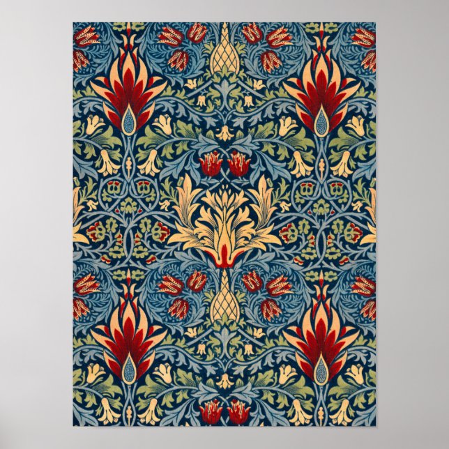 Snakeshead, Flower Wallpaper by William Morris Poster (Front)