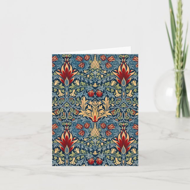 Snakeshead, Flower Wallpaper by William Morris Thank You Card (Front)