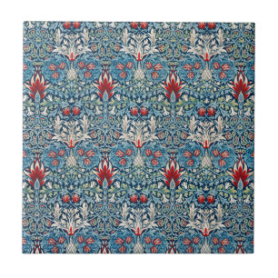 Snakeshead Fritillary Flower by William Morris Ceramic Tile