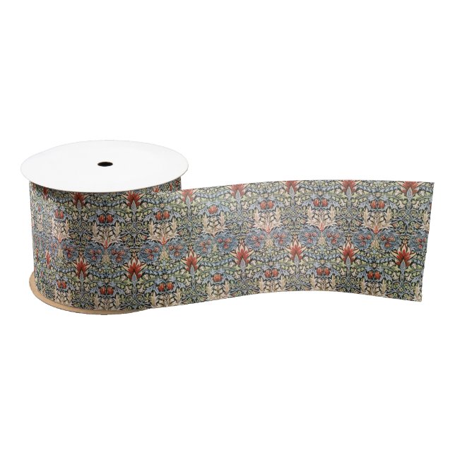Snakeshead Pattern (by William Morris) Satin Ribbon (Spool)