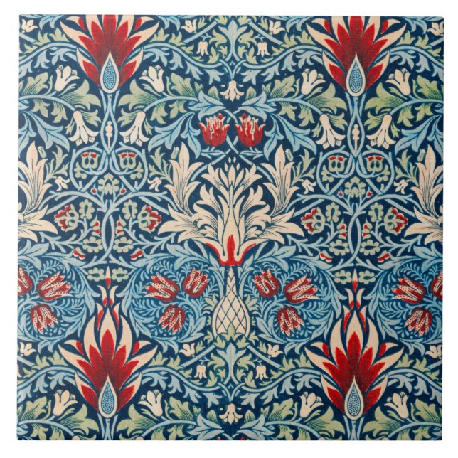 Snakeshead, William Morris Ceramic Tile (Front)