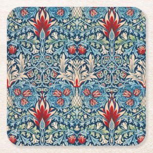 Snakeshead, William Morris Square Paper Coaster