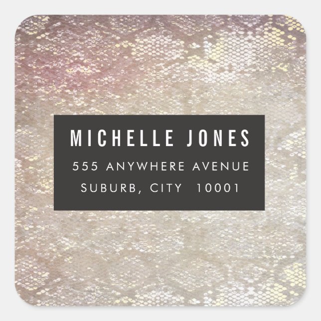 Snakeskin Animal Print Business Address Labels (Front)
