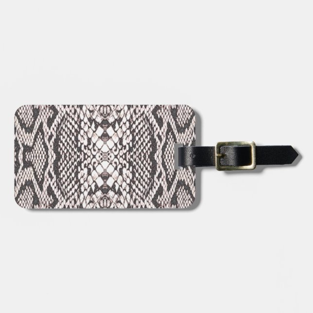 Snakeskin Background Luggage Tag (Front Horizontal)