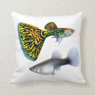 Snakeskin Cobra Fancy Guppy Fish Pillow