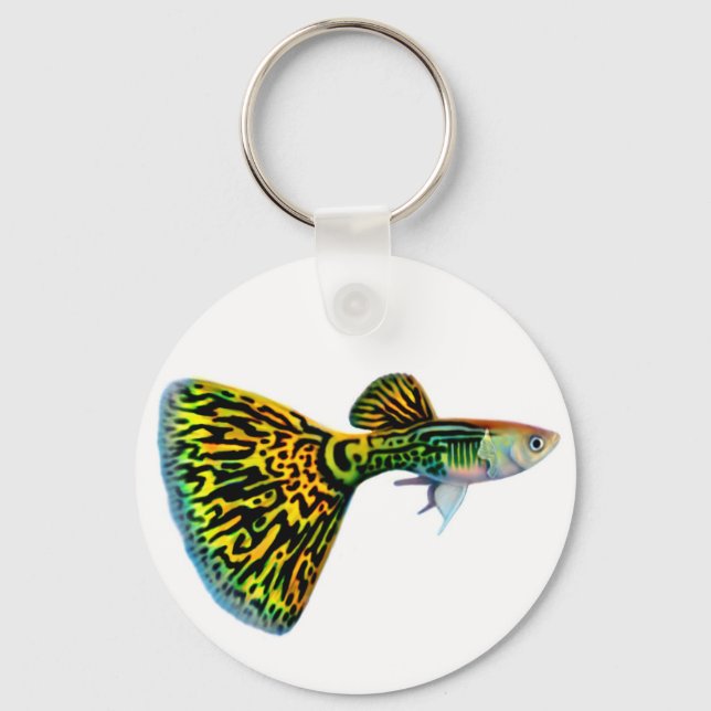 Snakeskin Cobra Guppy Keychain (Front)