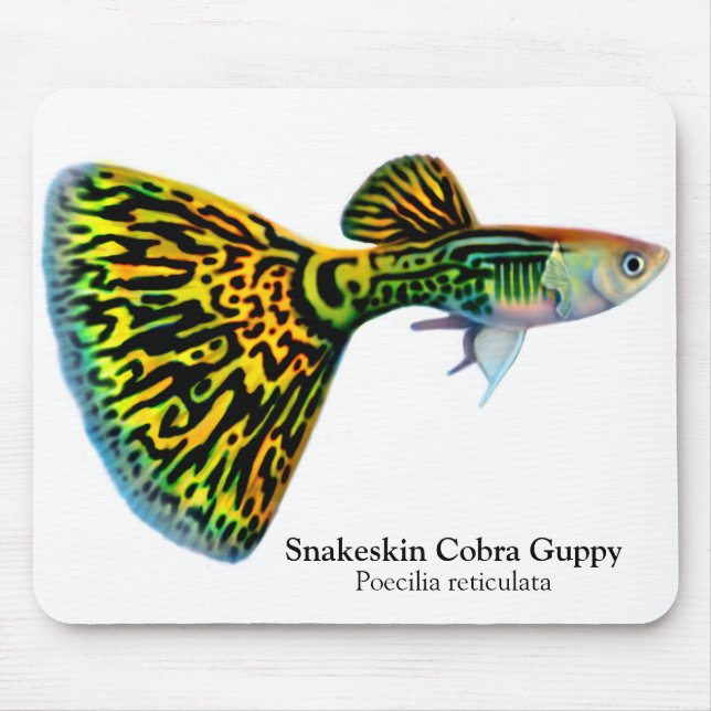 Snakeskin Cobra Guppy Mousepad (Front)