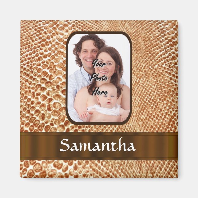Snakeskin look custom photo magnet (Front)