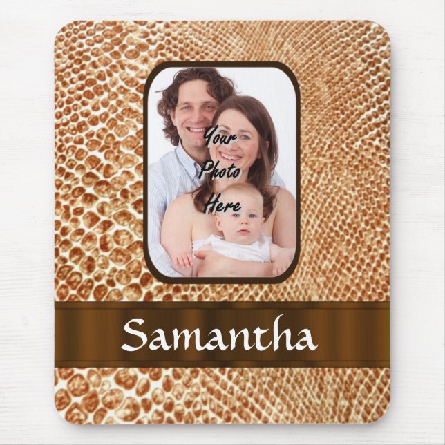 Snakeskin look custom photo mouse pad (Front)
