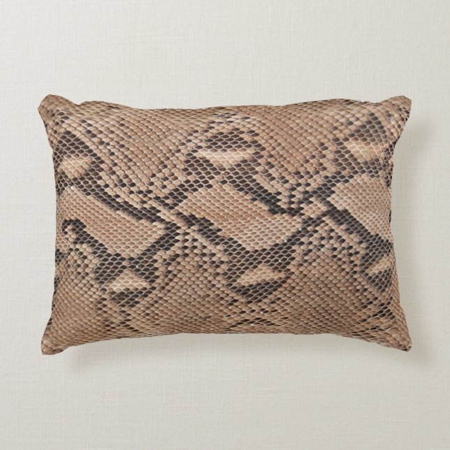 Snakeskin Pattern Cool Animal Print Decorative Cushion (Front)