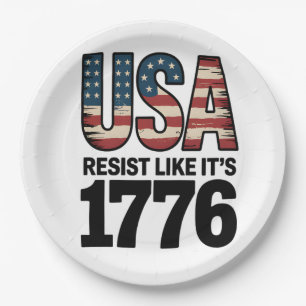 Snakin' Like It's 1776 Paper Plate
