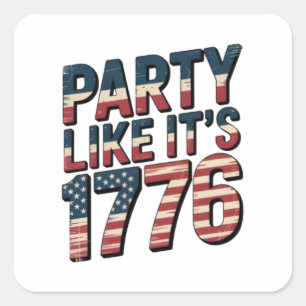 Snakin' Like It's 1776 Square Sticker
