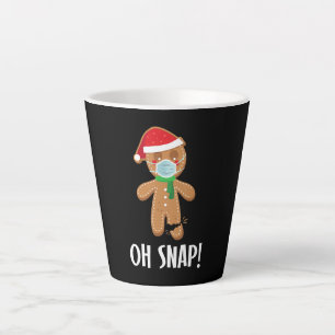 Snap Christmas Ginger Bread Man Mask Holiday Gift Latte Mug