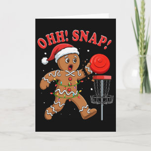 Snap Christmas Santa Gingerbread Playing Disc Golf Card