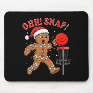 Snap Christmas Santa Gingerbread Playing Disc Golf Mouse Pad