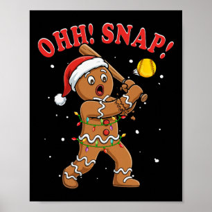 Snap Christmas Santa Gingerbread Playing Softll Pl Poster