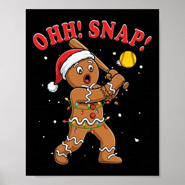 Snap Christmas Santa Gingerbread Playing Softll Pl Poster (Front)