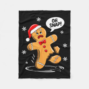Snap Gingerbread Man Shirt Kids Men Women Costume Fleece Blanket