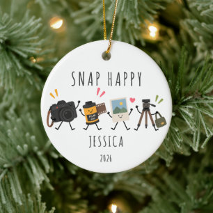Snap Happy Personalised Photographer Ornament