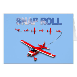 Snap Roll Aerobatic manoeuvre with Red Aeroplane