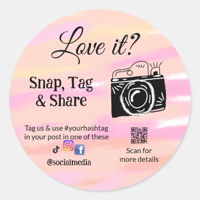 snap tag share media camera add socials love it. A (Front)