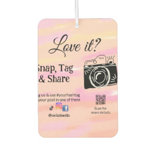 snap tag share media camera add socials love it. A Car Air Freshener