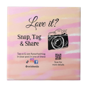 snap tag share media camera add socials love it. A Ceramic Tile