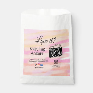 snap tag share media camera add socials love it. A Favour Bag