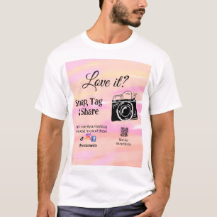snap tag share media camera add socials love it. A T-Shirt