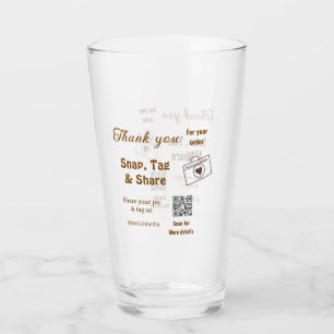 Snap tag share social media q r code glitter pink glass