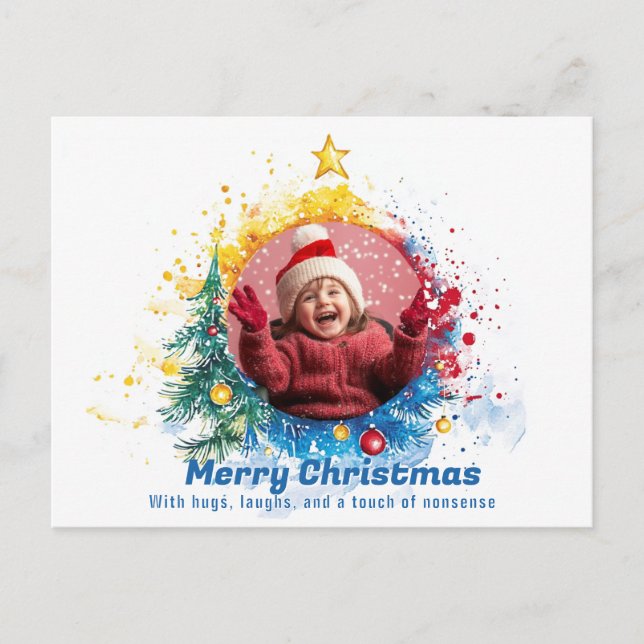 Snap-tastic Snowflake Spectacular Holiday Postcard (Front)
