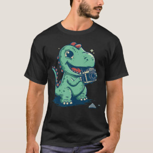 Snap The Moment With A Dinosaur Photographer Desig T-Shirt