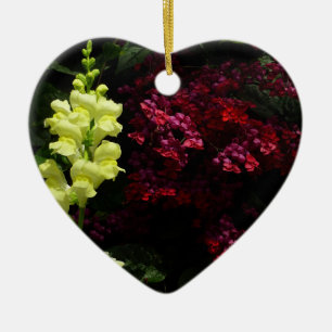 Snapdragon and Pagoda Flowers Colourful Floral Ceramic Ornament