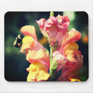 Snapdragon Flower And Bumble Bee  Mouse Pad