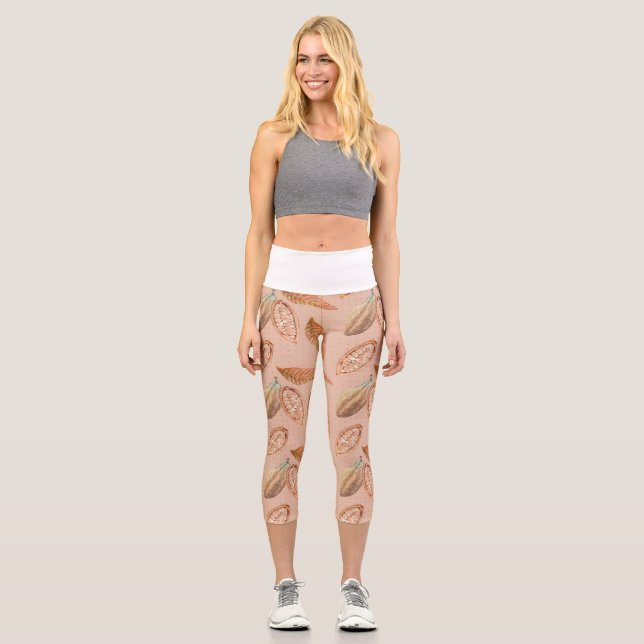 Snapdragon Flower Capri Leggings (Front)