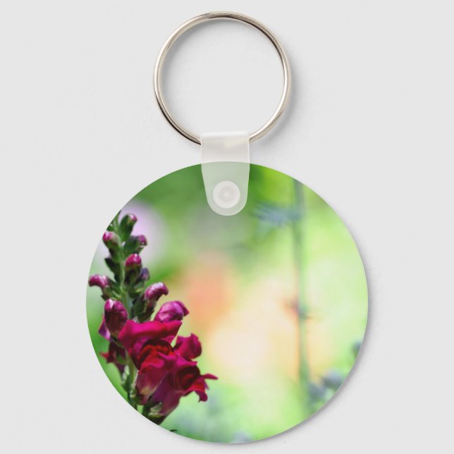 Snapdragon Flowers Key Ring (Front)